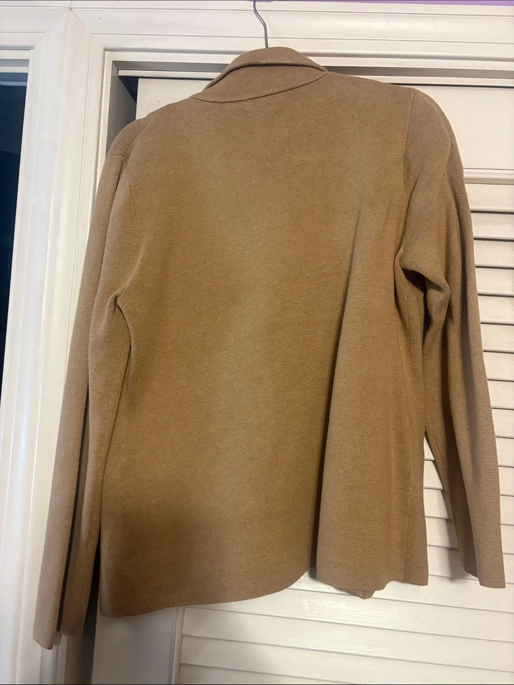 J. Crew Camel Single-Button Knit Pea Coat